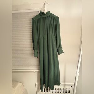 Zara Long Sleeve Green Dress